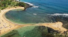 Poipu Beach Park Tombolo