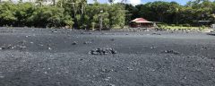 Pohoiki Boat Ramp Red Building After Volcanic Eruption